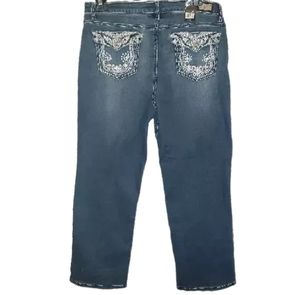 BLING RHINESTONE Plus size jeans  -  16